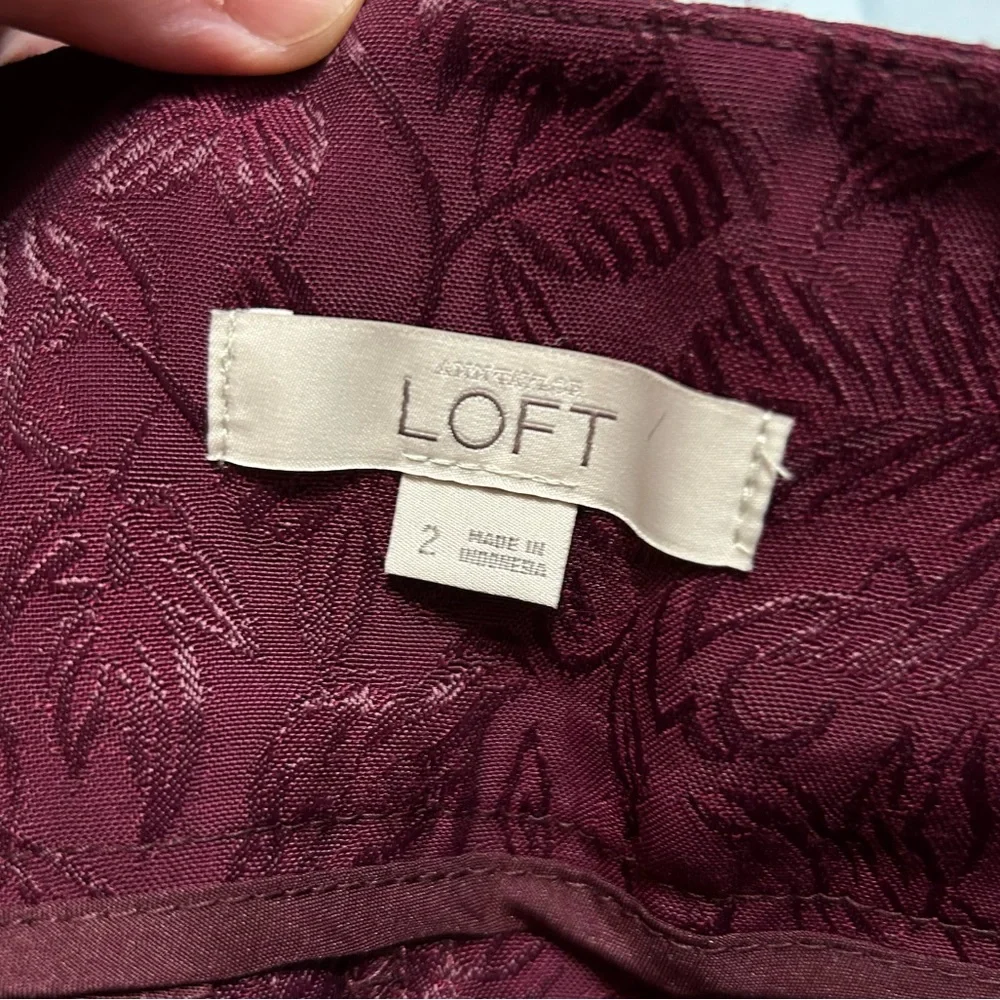 Ann Taylor Loft Rose Jacquard Skort Shorts EUC sz 2